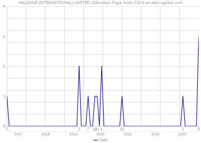 HALDANE (INTERNATIONAL) LIMITED (Gibraltar) Page visits 2024 