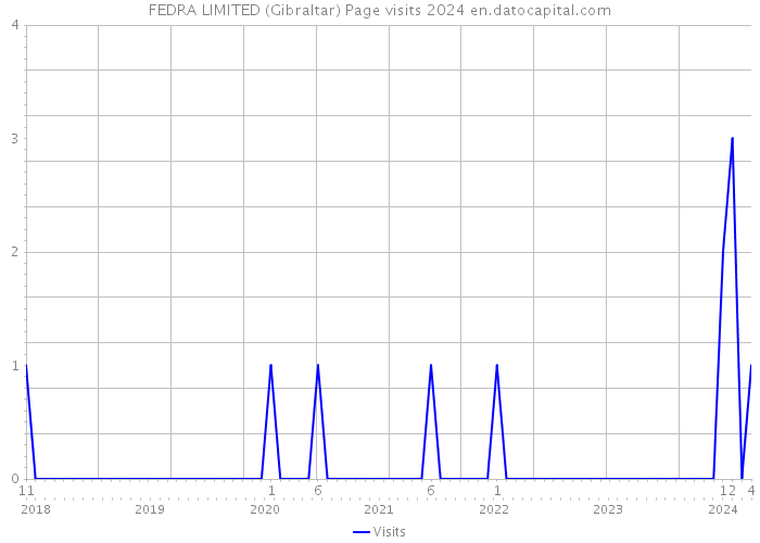 FEDRA LIMITED (Gibraltar) Page visits 2024 