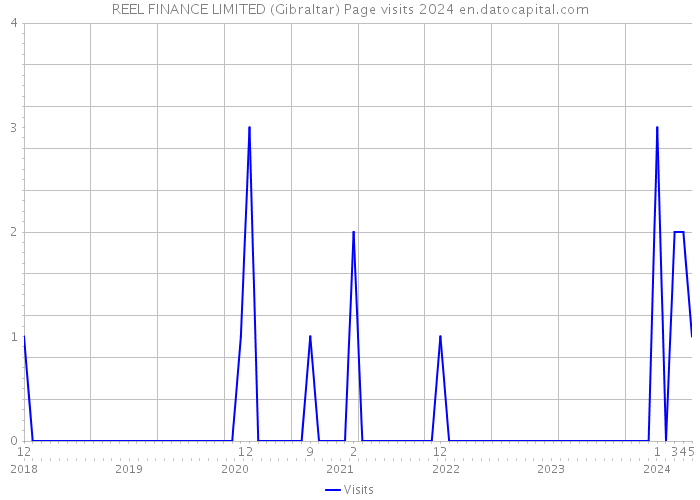 REEL FINANCE LIMITED (Gibraltar) Page visits 2024 