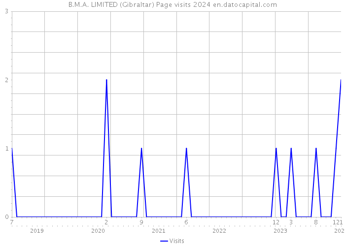 B.M.A. LIMITED (Gibraltar) Page visits 2024 