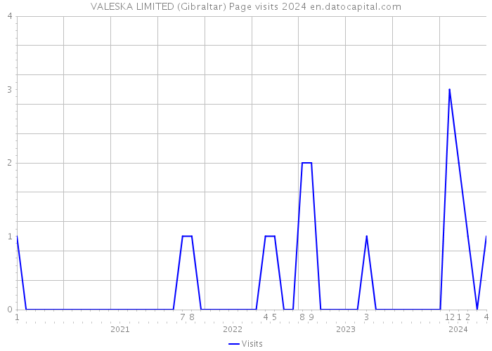 VALESKA LIMITED (Gibraltar) Page visits 2024 