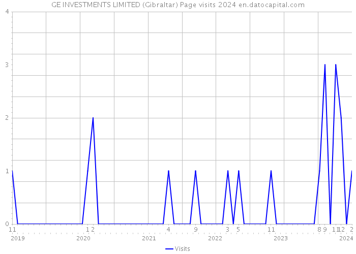 GE INVESTMENTS LIMITED (Gibraltar) Page visits 2024 