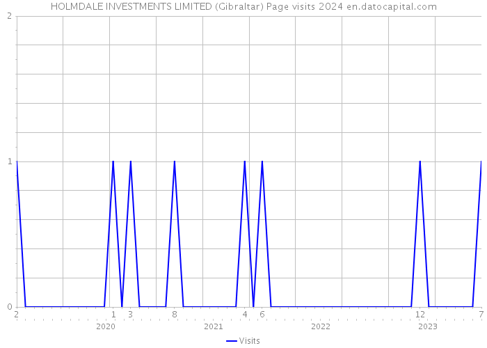 HOLMDALE INVESTMENTS LIMITED (Gibraltar) Page visits 2024 