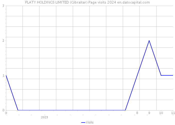 PLATY HOLDINGS LIMITED (Gibraltar) Page visits 2024 