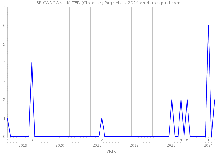 BRIGADOON LIMITED (Gibraltar) Page visits 2024 
