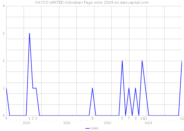 KAYCO LIMITED (Gibraltar) Page visits 2024 