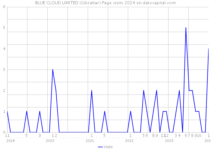 BLUE CLOUD LIMITED (Gibraltar) Page visits 2024 