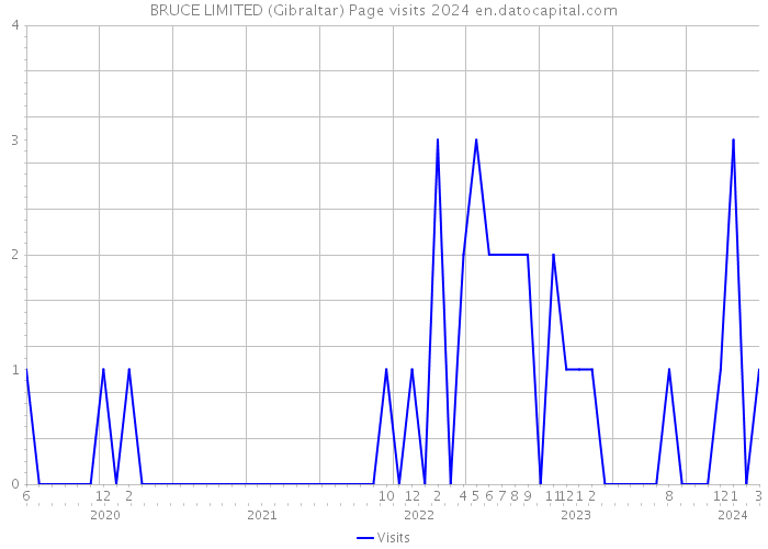 BRUCE LIMITED (Gibraltar) Page visits 2024 