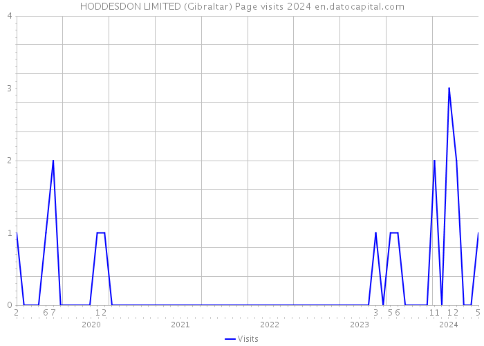 HODDESDON LIMITED (Gibraltar) Page visits 2024 