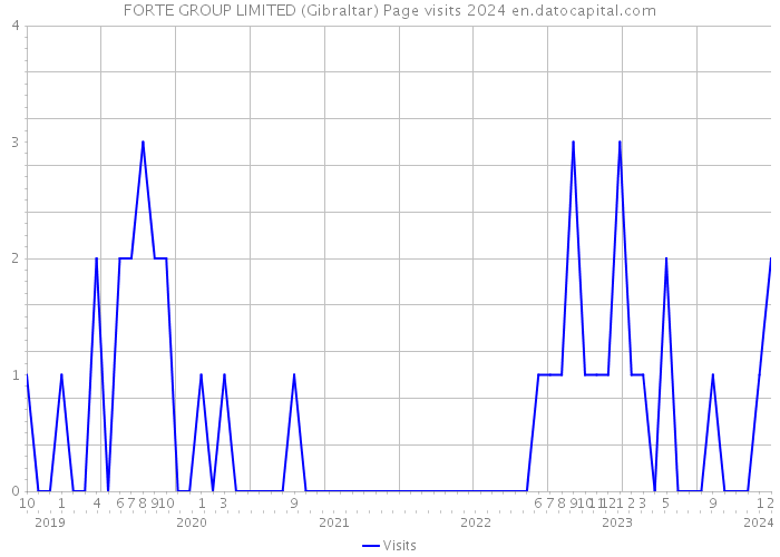 FORTE GROUP LIMITED (Gibraltar) Page visits 2024 