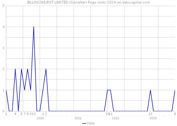 BILLINGSHURST LIMITED (Gibraltar) Page visits 2024 