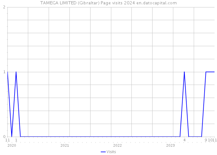 TAMEGA LIMITED (Gibraltar) Page visits 2024 