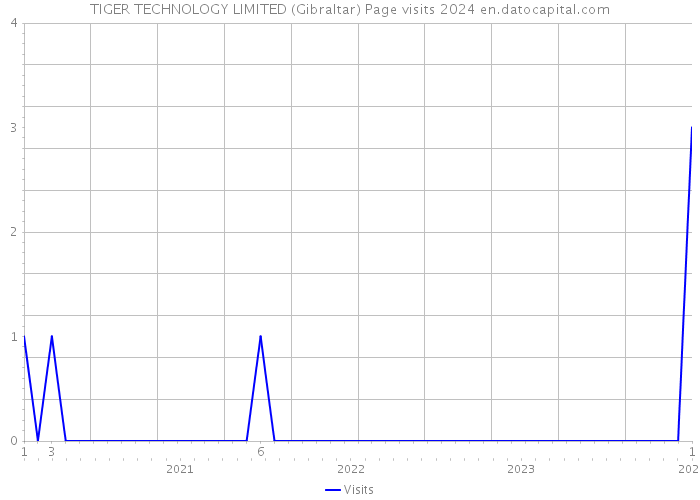 TIGER TECHNOLOGY LIMITED (Gibraltar) Page visits 2024 