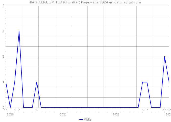 BAGHEERA LIMITED (Gibraltar) Page visits 2024 