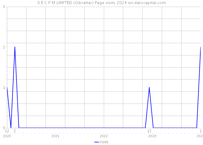 S E C F M LIMITED (Gibraltar) Page visits 2024 