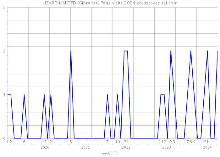 LIZARD LIMITED (Gibraltar) Page visits 2024 