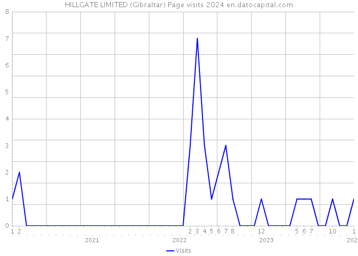 HILLGATE LIMITED (Gibraltar) Page visits 2024 