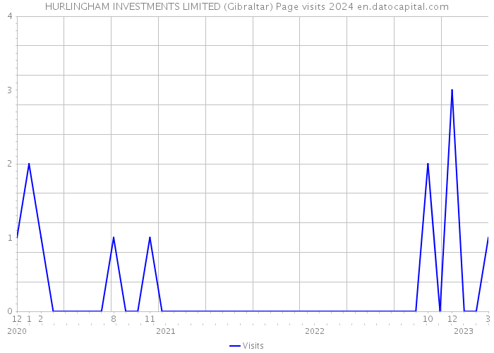 HURLINGHAM INVESTMENTS LIMITED (Gibraltar) Page visits 2024 