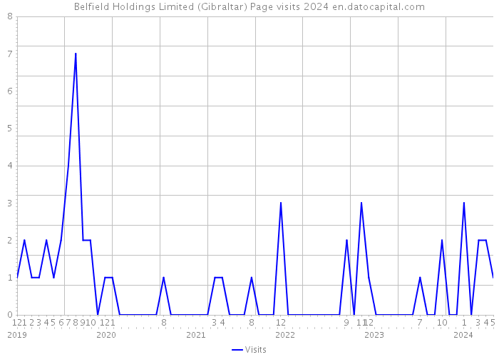 Belfield Holdings Limited (Gibraltar) Page visits 2024 