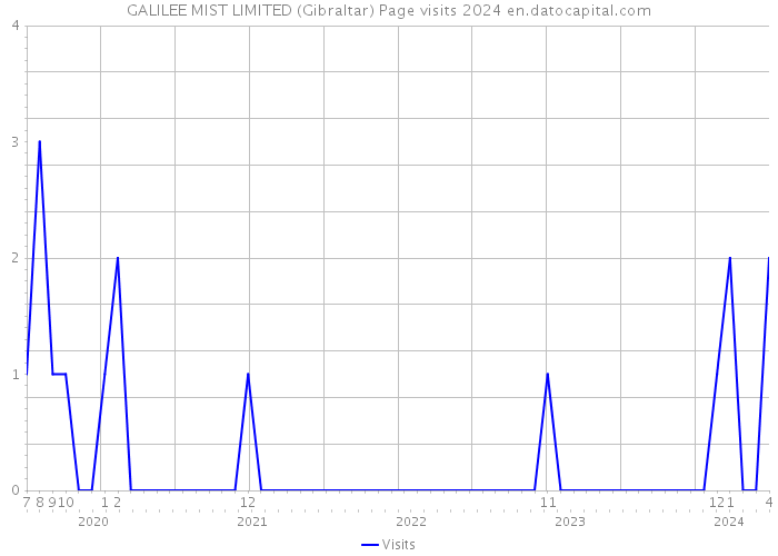 GALILEE MIST LIMITED (Gibraltar) Page visits 2024 