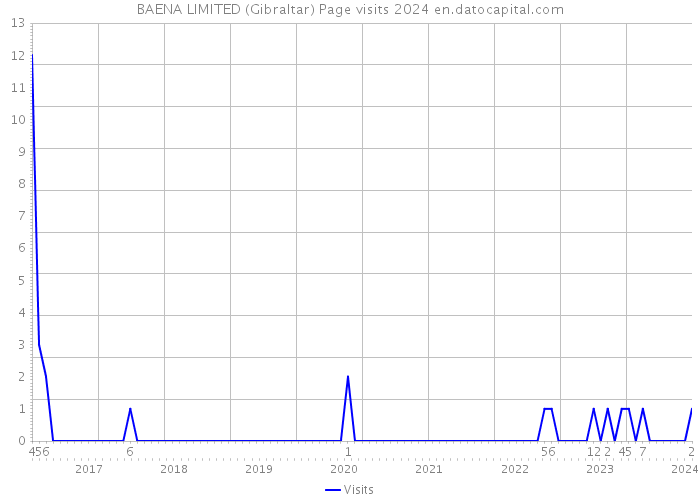 BAENA LIMITED (Gibraltar) Page visits 2024 