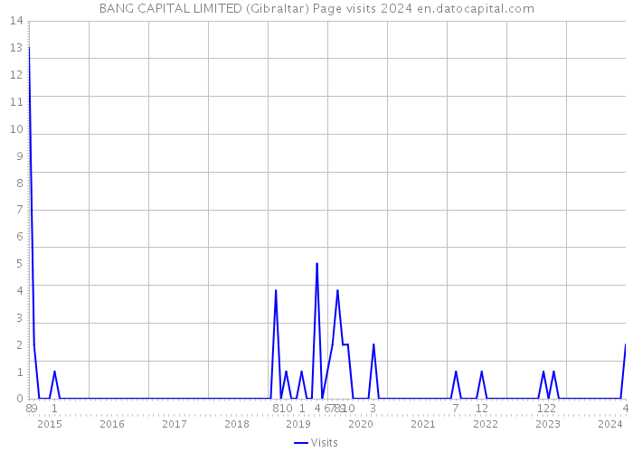 BANG CAPITAL LIMITED (Gibraltar) Page visits 2024 