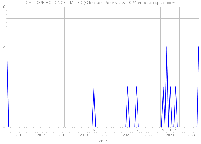 CALLIOPE HOLDINGS LIMITED (Gibraltar) Page visits 2024 