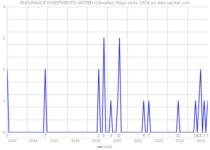 ENDURANCE INVESTMENTS LIMITED (Gibraltar) Page visits 2024 