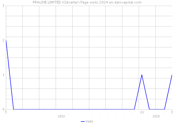 PRALINE LIMITED (Gibraltar) Page visits 2024 