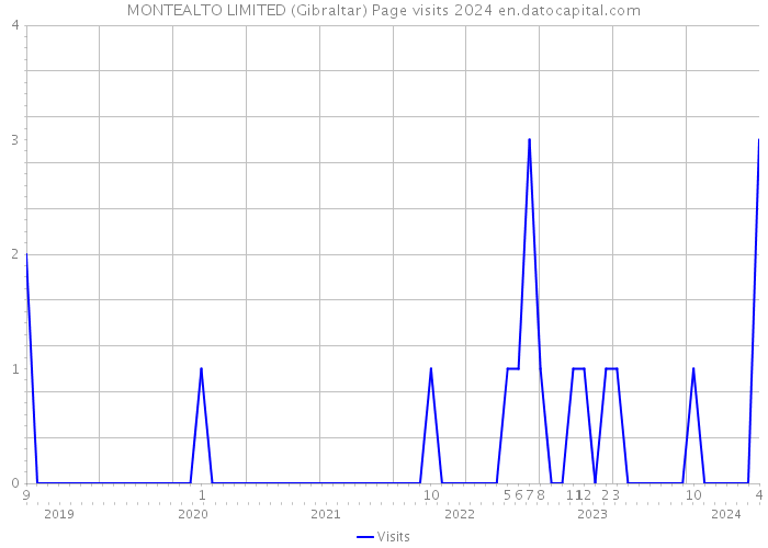 MONTEALTO LIMITED (Gibraltar) Page visits 2024 