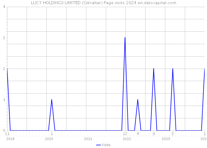 LUCY HOLDINGS LIMITED (Gibraltar) Page visits 2024 