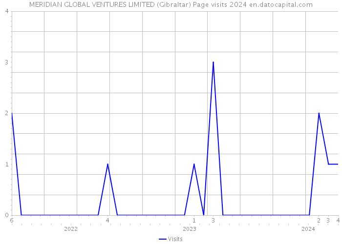 MERIDIAN GLOBAL VENTURES LIMITED (Gibraltar) Page visits 2024 