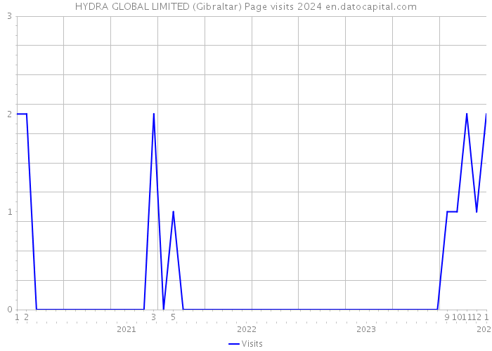 HYDRA GLOBAL LIMITED (Gibraltar) Page visits 2024 