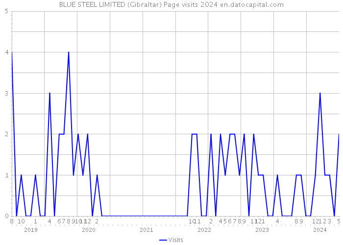 BLUE STEEL LIMITED (Gibraltar) Page visits 2024 