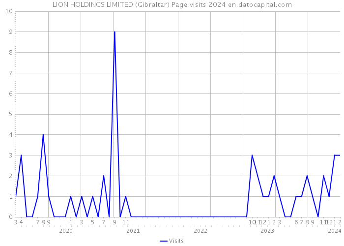 LION HOLDINGS LIMITED (Gibraltar) Page visits 2024 