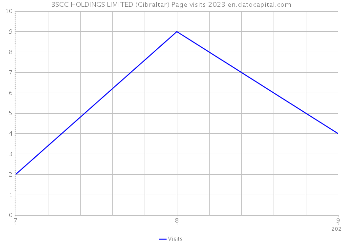 BSCC HOLDINGS LIMITED (Gibraltar) Page visits 2023 