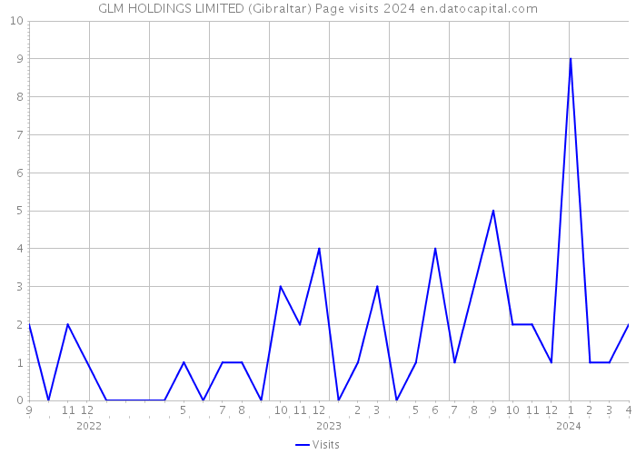 GLM HOLDINGS LIMITED (Gibraltar) Page visits 2024 