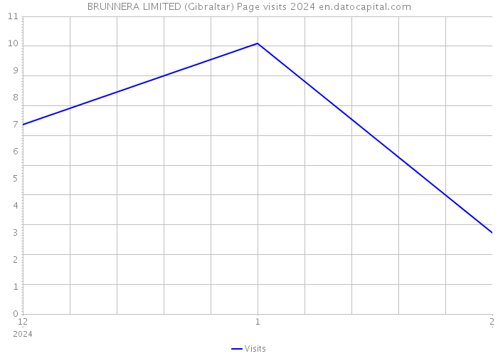 BRUNNERA LIMITED (Gibraltar) Page visits 2024 