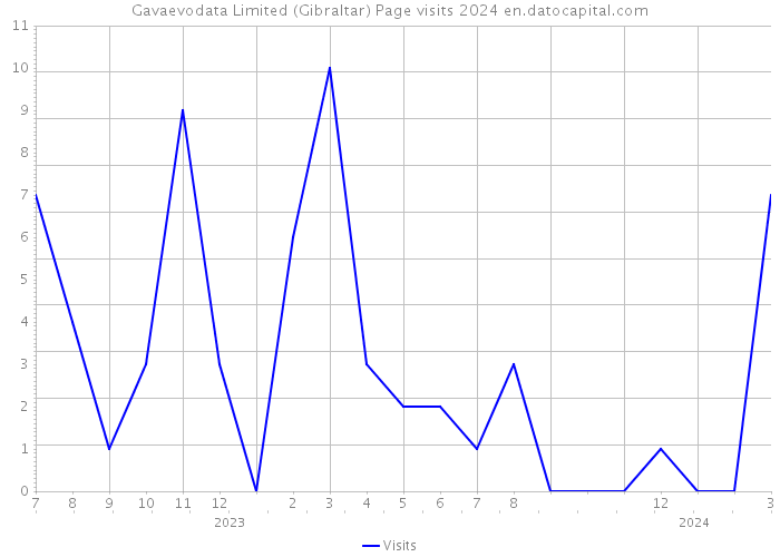 Gavaevodata Limited (Gibraltar) Page visits 2024 