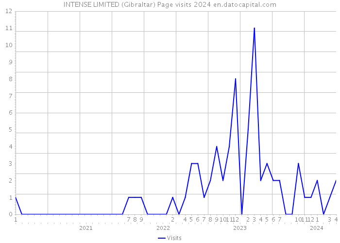 INTENSE LIMITED (Gibraltar) Page visits 2024 