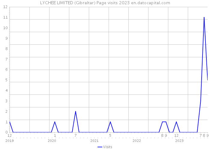 LYCHEE LIMITED (Gibraltar) Page visits 2023 