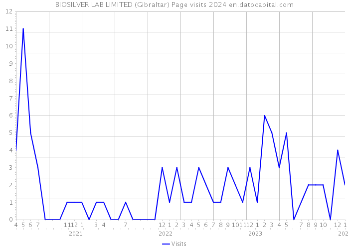 BIOSILVER LAB LIMITED (Gibraltar) Page visits 2024 