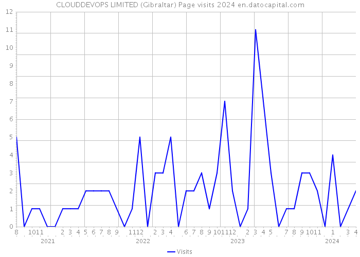 CLOUDDEVOPS LIMITED (Gibraltar) Page visits 2024 