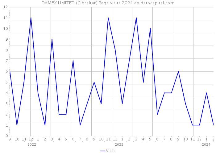 DAMEX LIMITED (Gibraltar) Page visits 2024 