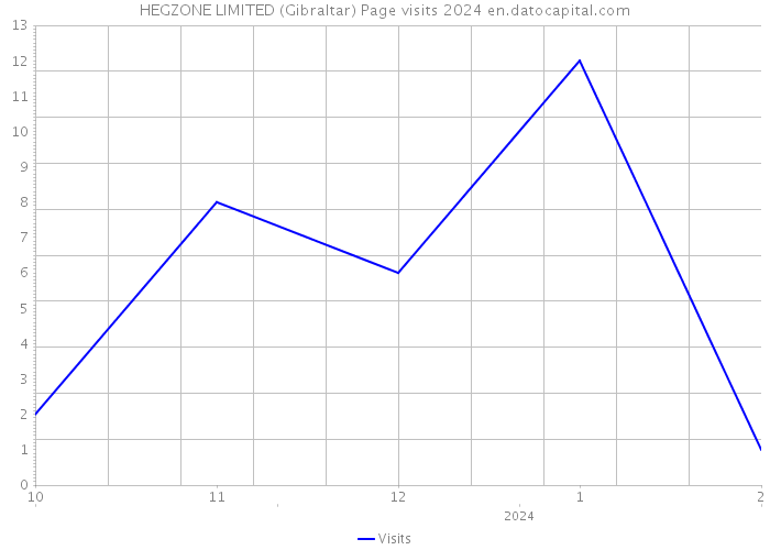 HEGZONE LIMITED (Gibraltar) Page visits 2024 