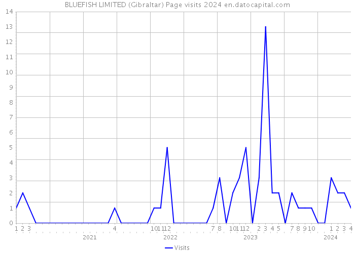 BLUEFISH LIMITED (Gibraltar) Page visits 2024 