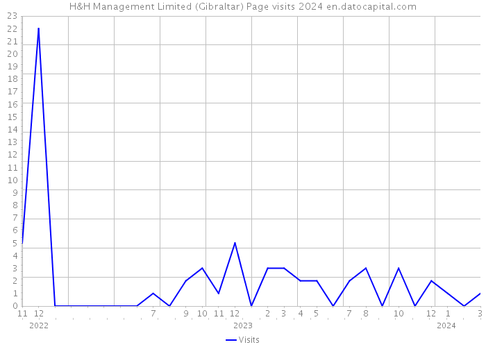 H&H Management Limited (Gibraltar) Page visits 2024 