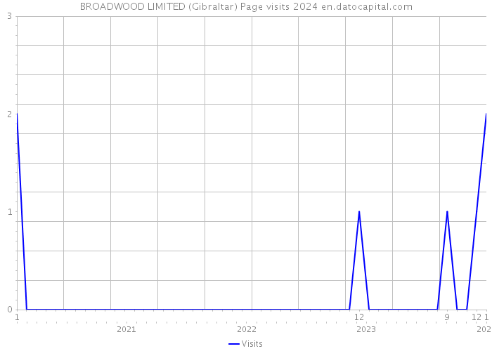 BROADWOOD LIMITED (Gibraltar) Page visits 2024 