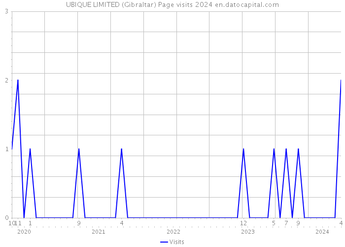 UBIQUE LIMITED (Gibraltar) Page visits 2024 