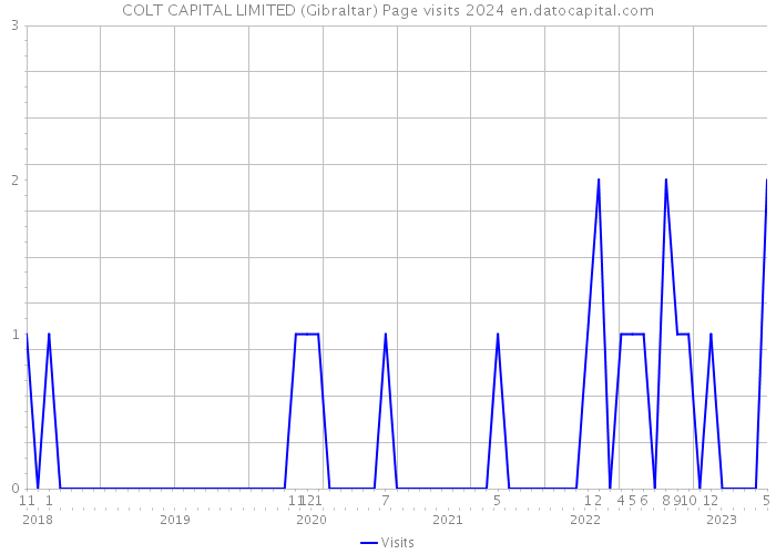 COLT CAPITAL LIMITED (Gibraltar) Page visits 2024 